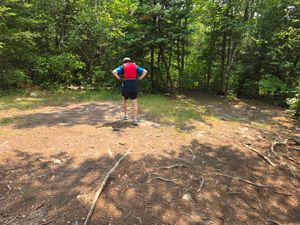 All tent pads were sloped