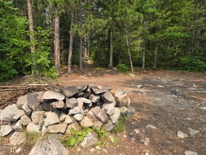 Path to hillside tent pad