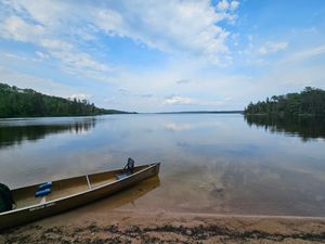 Mirror lake at the beach