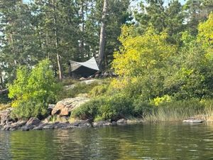 Camp from the water