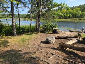 Hammock spot and view to the north from Campsite 42