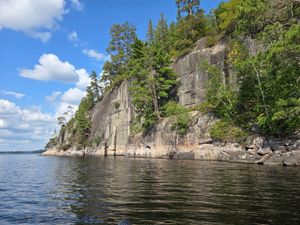 Cliff with Lac La Croix Pictographs