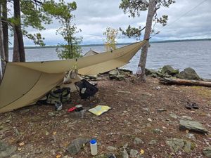 Tarp set-up at Campsite 141
