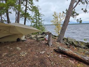 Over two miles to the opposite shore from Campsite 141