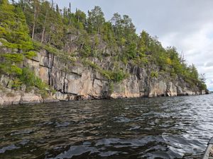 Approaching the Lac La Croix Pictographs