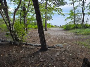 Southern landing and beach at Campsite 170