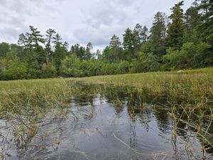 Tricky to spot portage from the east
