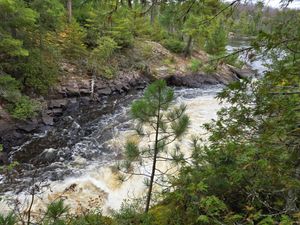 Huge outflow from Rebecca Falls
