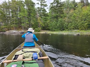 Approaching Curtain Falls Portage from the west