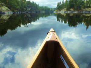 Front of canoe