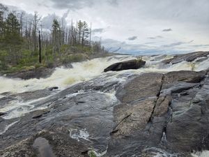 Curtain Falls from below the lip