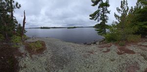 Panorama of "lunch rock" at Campsite 1876