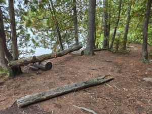 Shaded seating at Campsite 1876