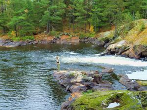 Fishing Lower Basswood Falls