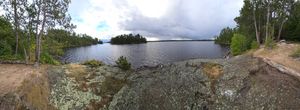 Panoramic view from the point in front of Campsite 1600