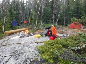 Campsite 1D looking north