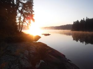 Beautiful sunrise at campsite 4k looking northeast