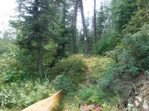 North entrance to 200m portage looking south