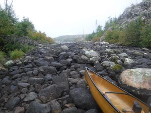 Long rock garden looking upstream/north