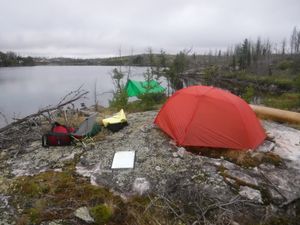 Campsite N1 looking west