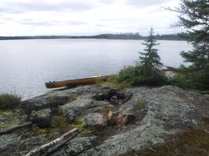 3 star campsite on Embryo Lake looking south