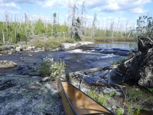 Rapids along portage looking upstream