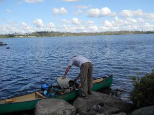 Loading canoe
