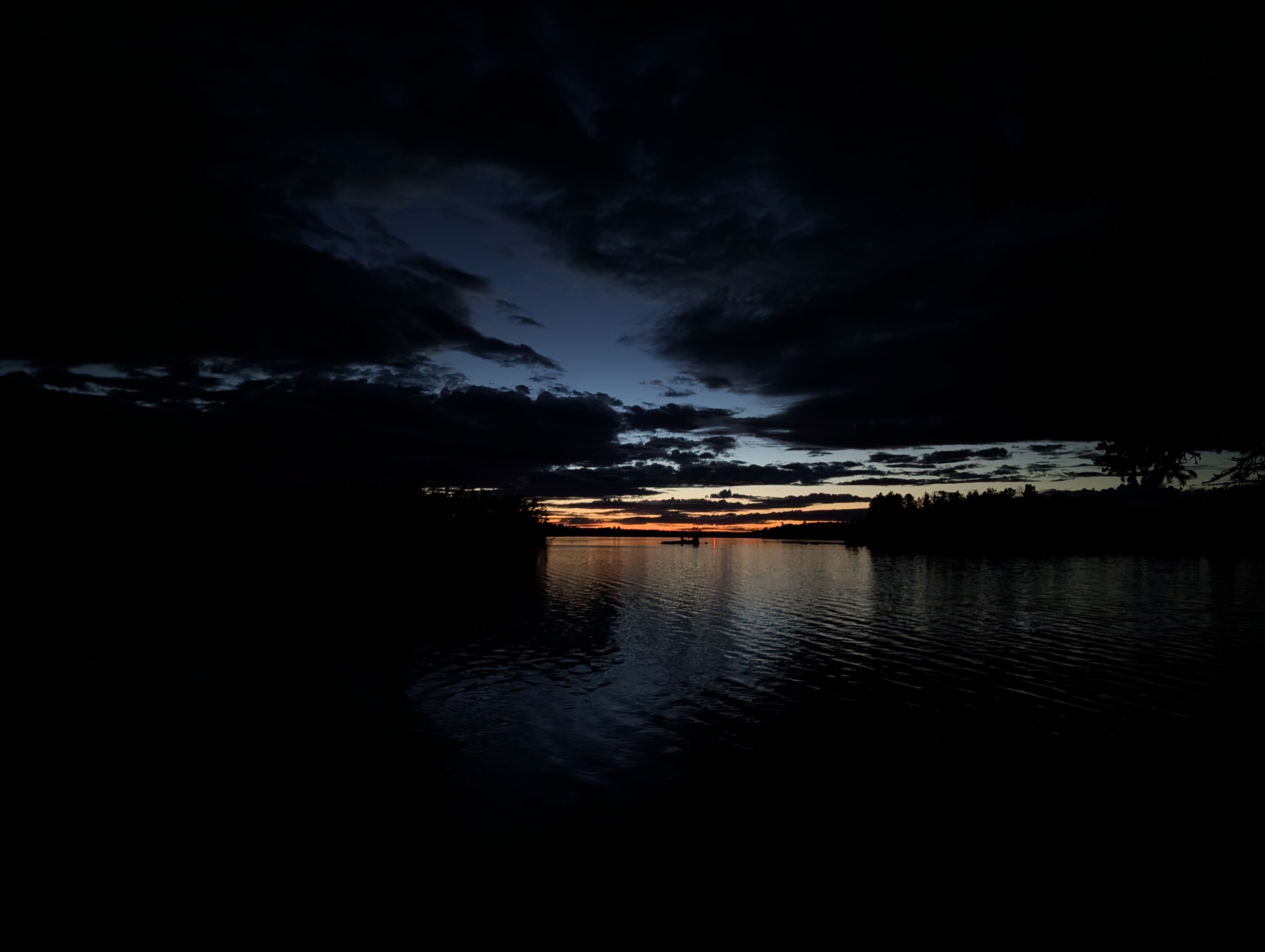 Nighttime at Birch Lake Campsite