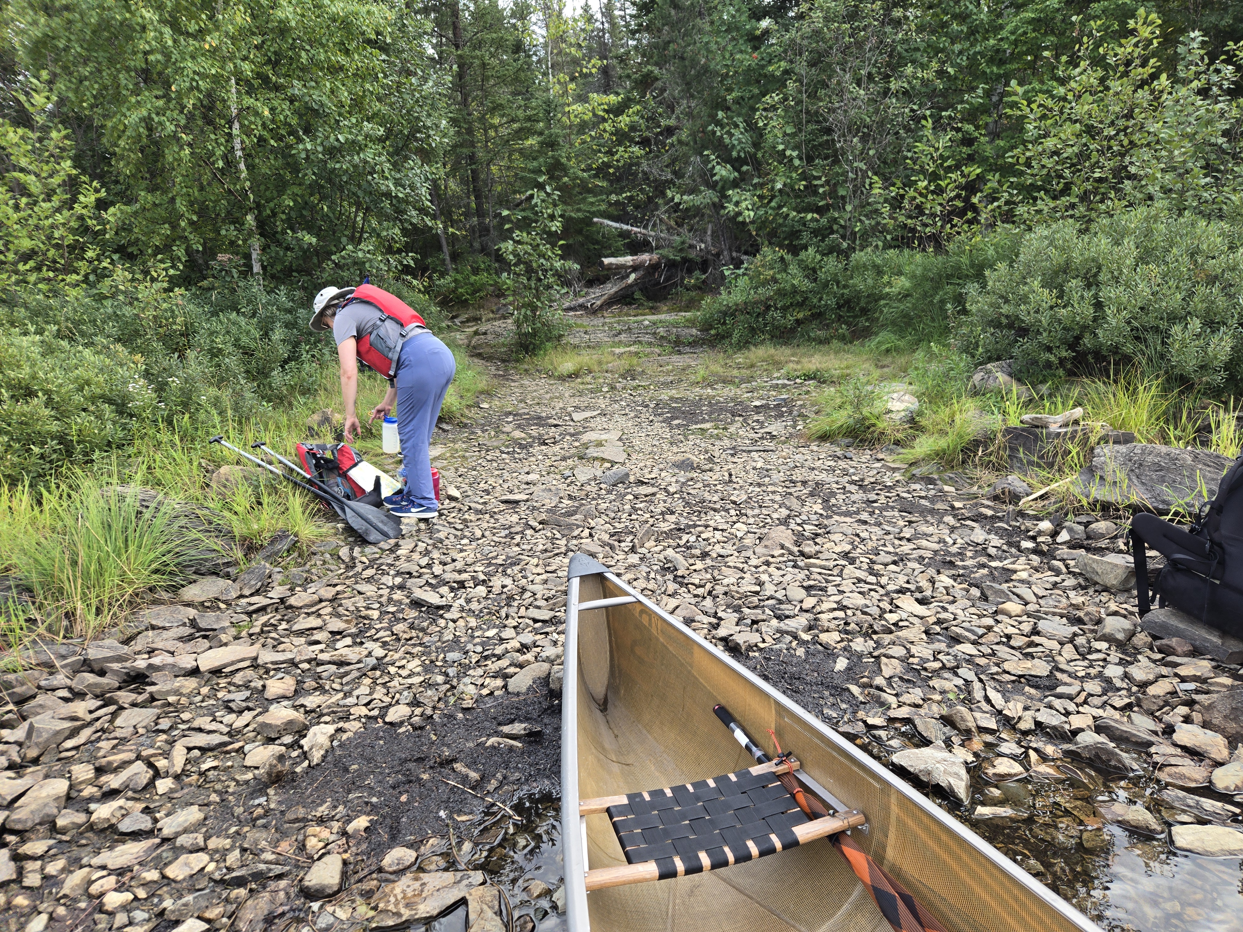 Cattymand Lake end of Portage 122