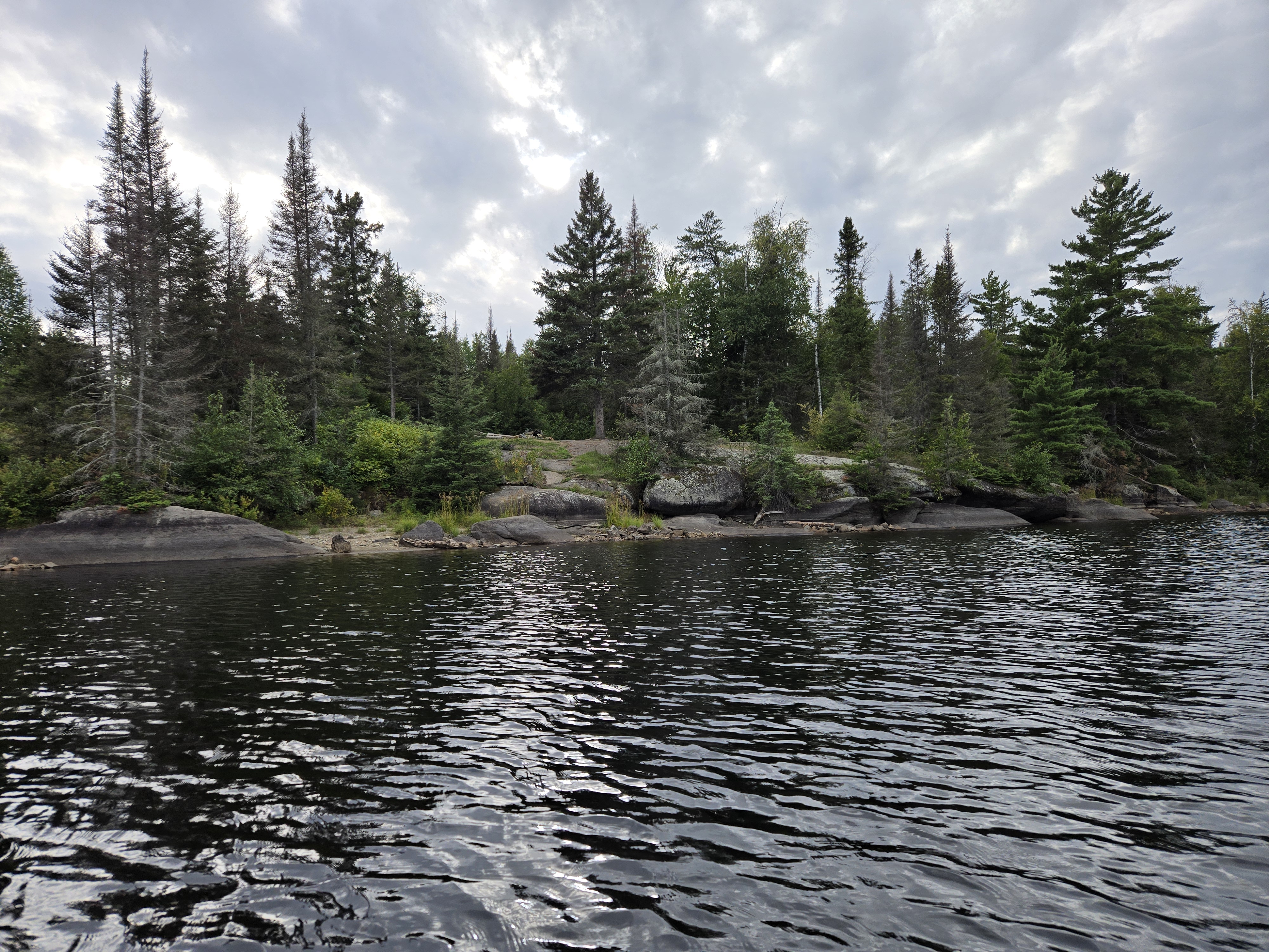 First view of middle campsite on Jordan Lake