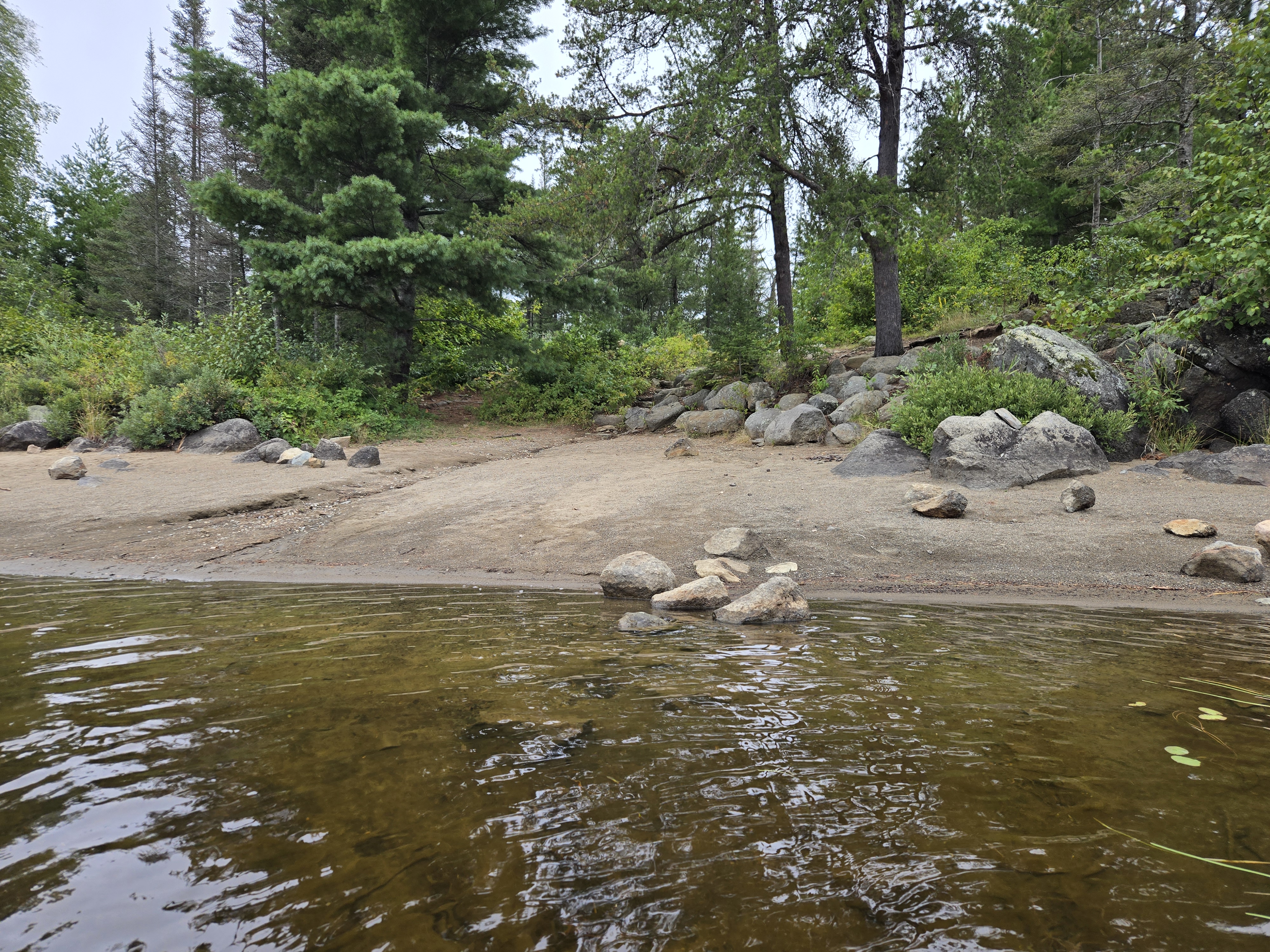 Landing of northern campsite on Jordan Lake