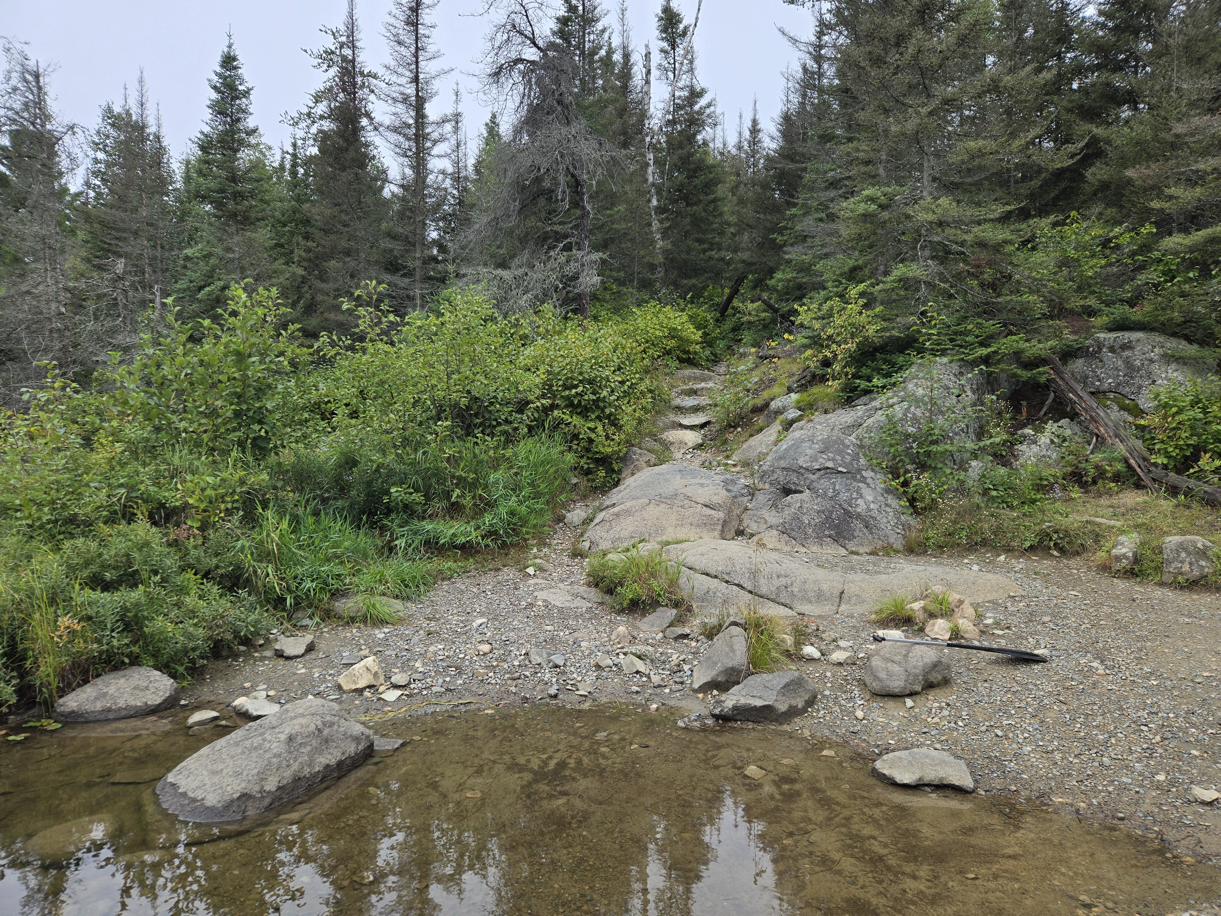 Hatchet Lake landing for portage into Ima