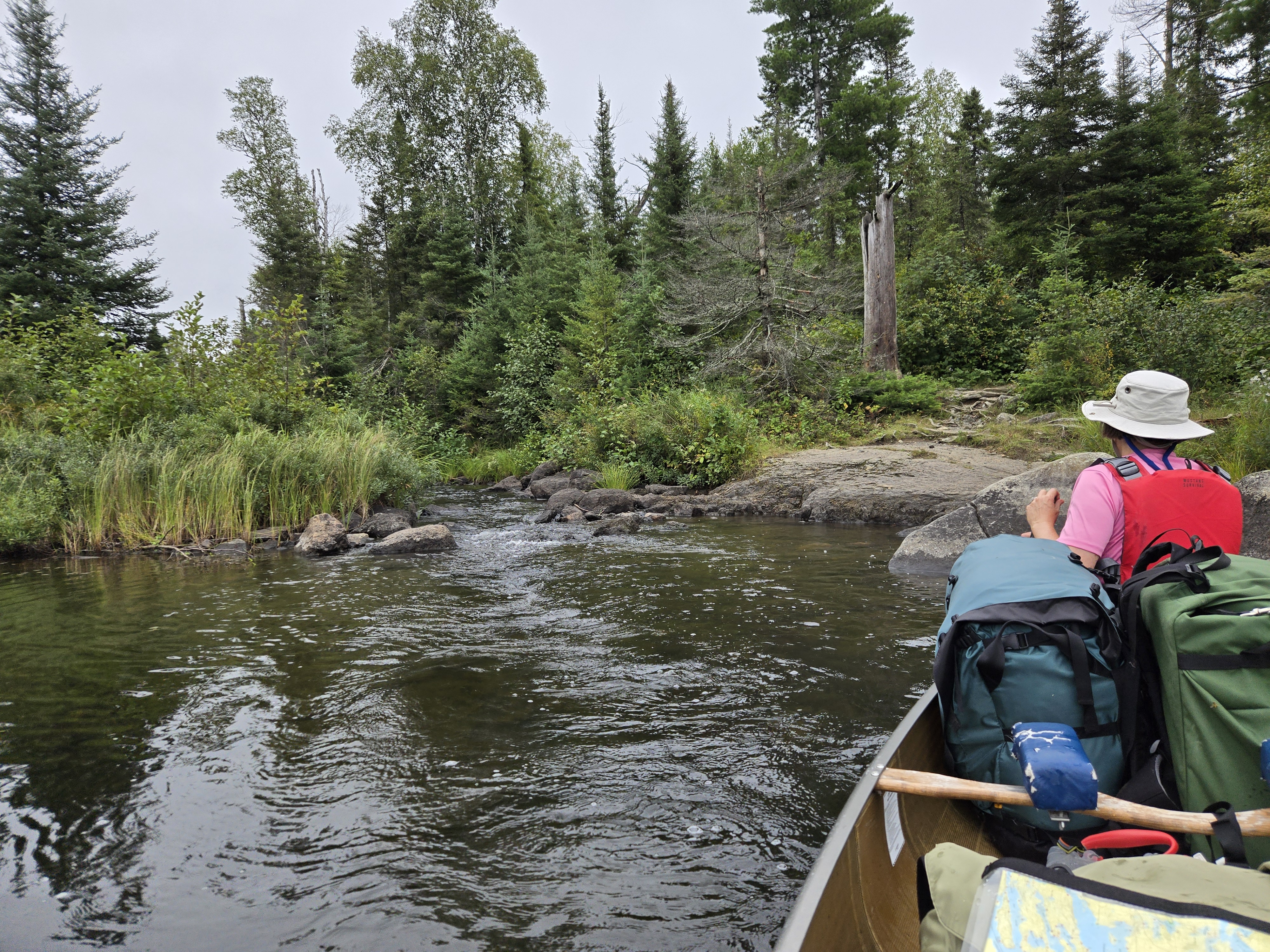 Many little annoying portages on Hatchet Creek