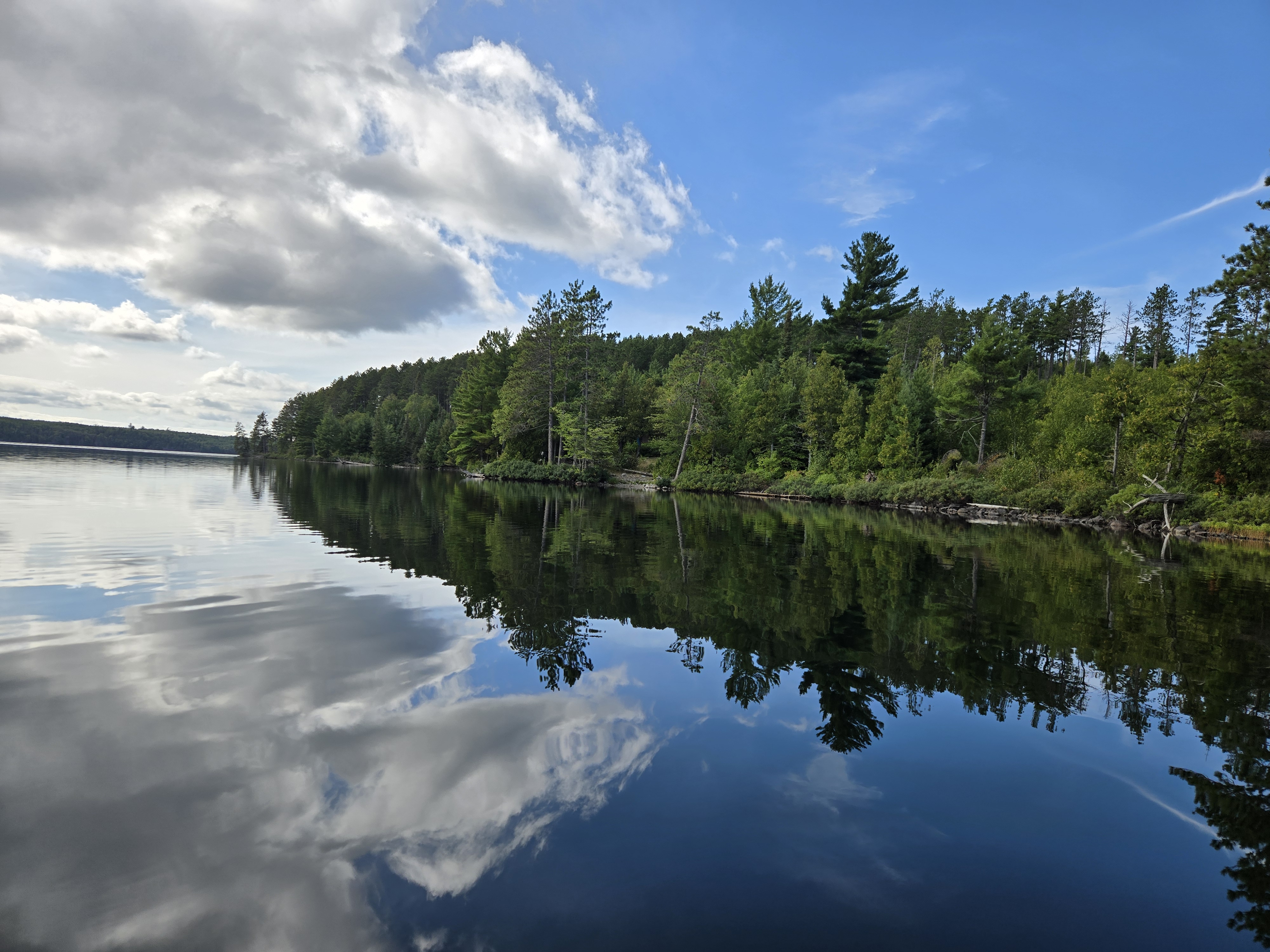 View of island campsite from Kekekabic