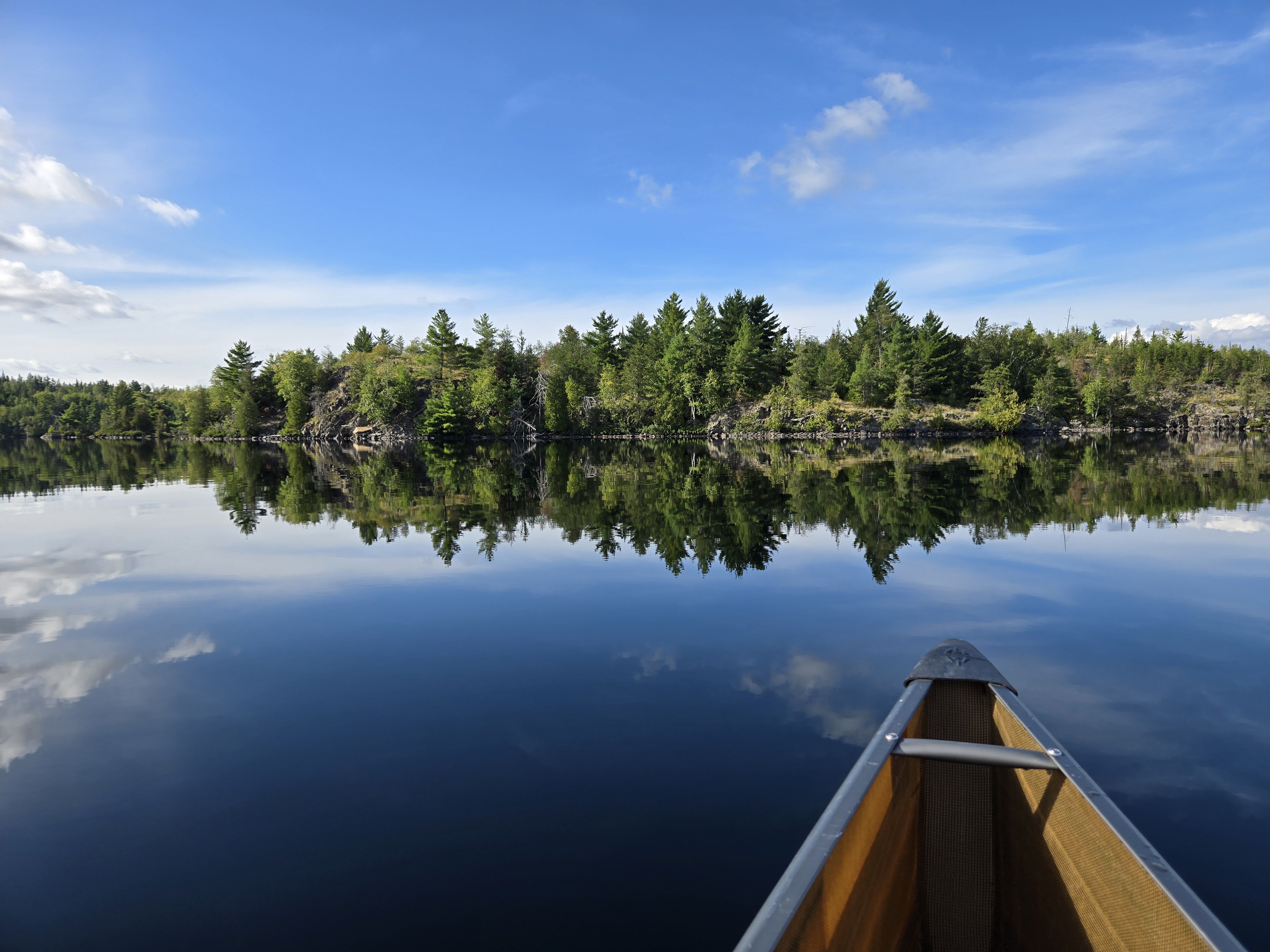 Glassy view of campsite
