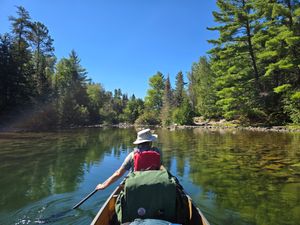 Approaching the Knife Lake portage from the east
