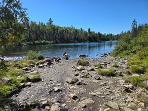 Looking downstream from Knife Lake portage