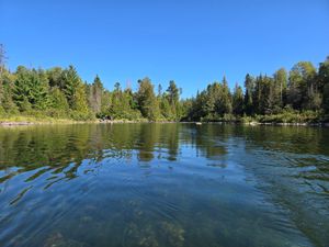 Approaching the Knife Lake portage from the west