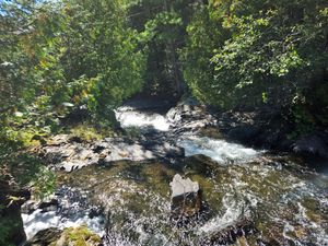 Waterfall down to Carp Lake