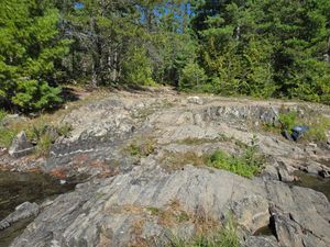 View up into the portage from the west