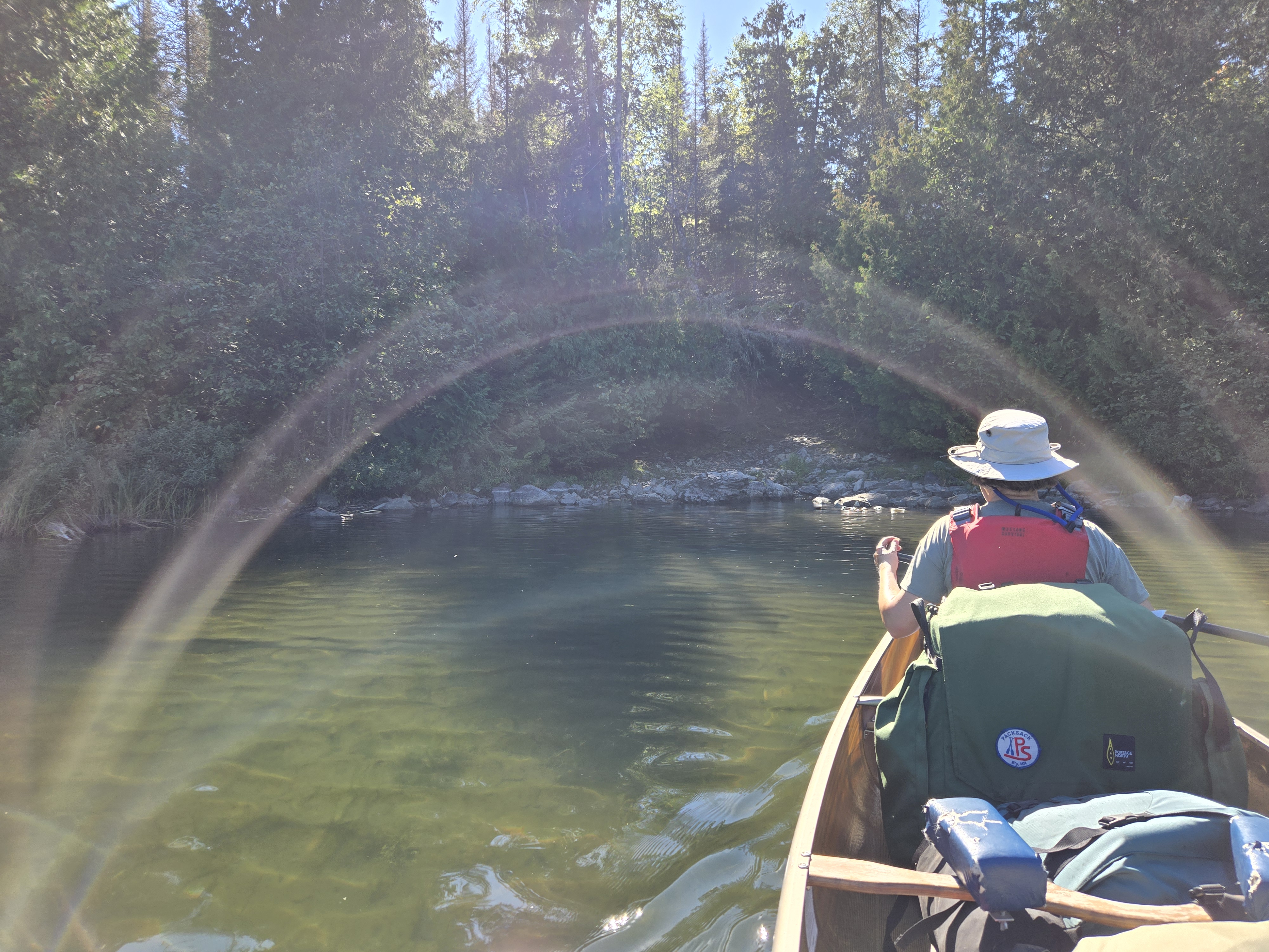 Eastern approach to portage to Carp Lake