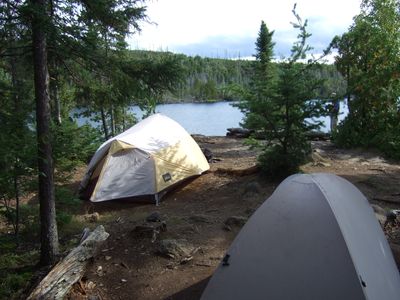 Crooked Lake Site with burn zone view