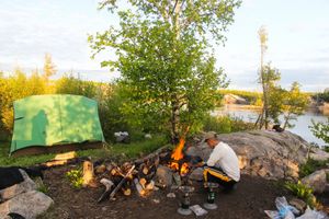 Alpine campsite