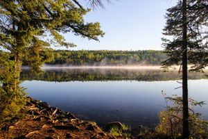 Morning on Birch Lake along Gunflint Trail