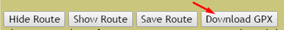 GPX Download Button
