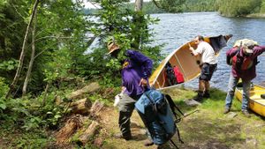 Leaving Daniels Lake to Rove Lake