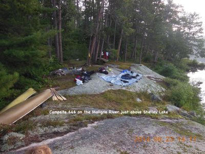 Campsite 646 on Maligne River