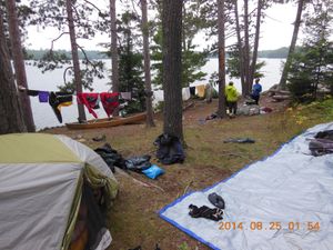 Campsite 17T on Dorè Lake
