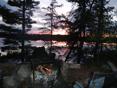 Sunset campfire