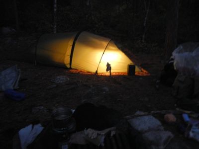 Glowing tent